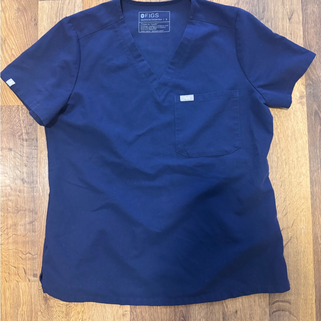 4 Figs Navy Blue Scrub Top